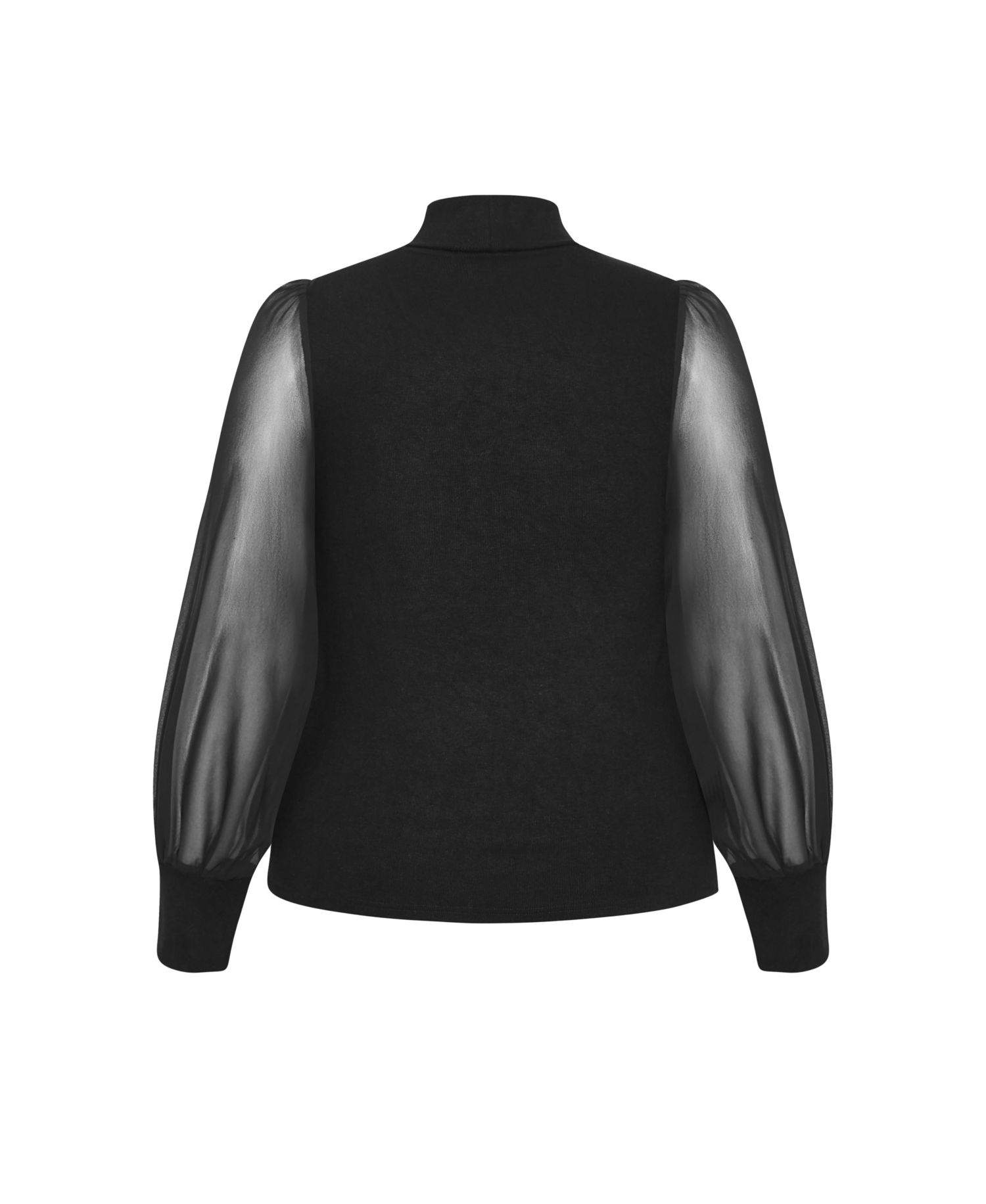 Plus Size Sheer Sleeve Sweater