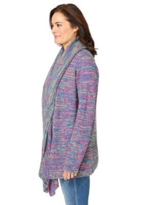 Plus Size Within Multi Marled Cardigan Sweater