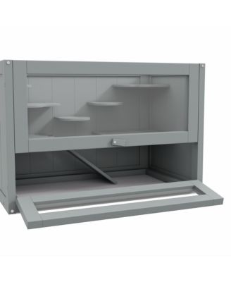 2-Level Hamster Cage with Openable Top, Door, Shelf, Ladder,