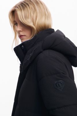 Women's Long padded coat with belt