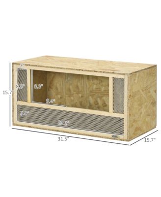 Wooden Reptile Terrarium for Chameleon, Lizard, Snake, Frog, Turtle