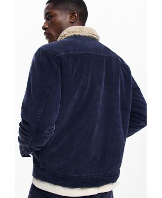 Men's Corduroy jacket with faux shearling collar