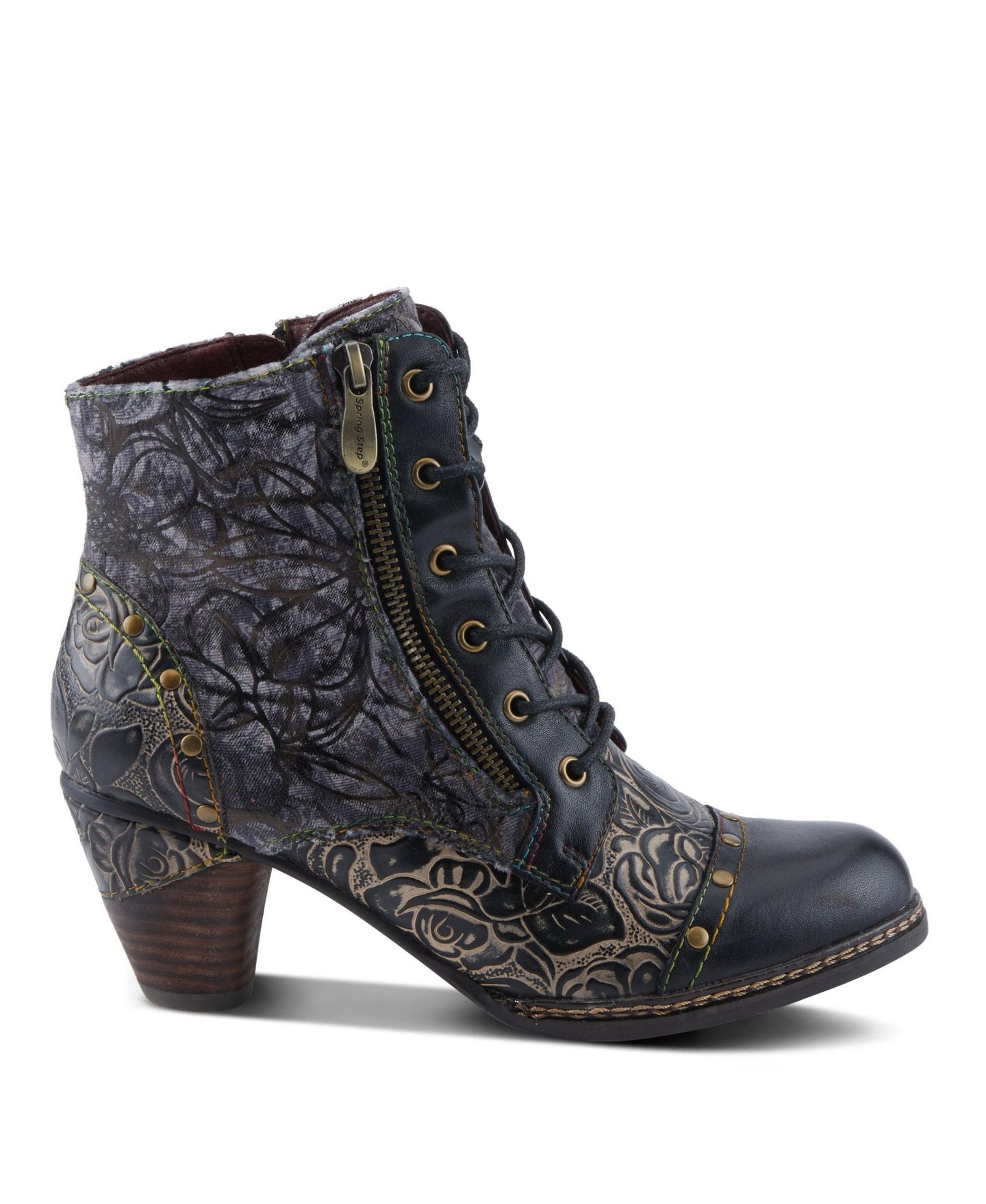 Женские ботинки L'Artiste Spring Step Avyanna Bootie with Velvet Upper, цвет: Чёрный разноцветный — фото 5
