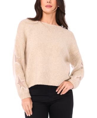 Women's Crewneck Star Pattern Sweater