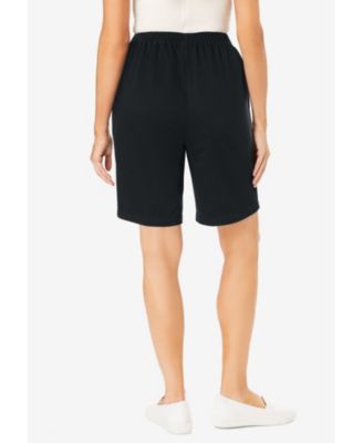 Women's Within 7-Day Elastic-Waist Pull-On Cotton Denim Shorts