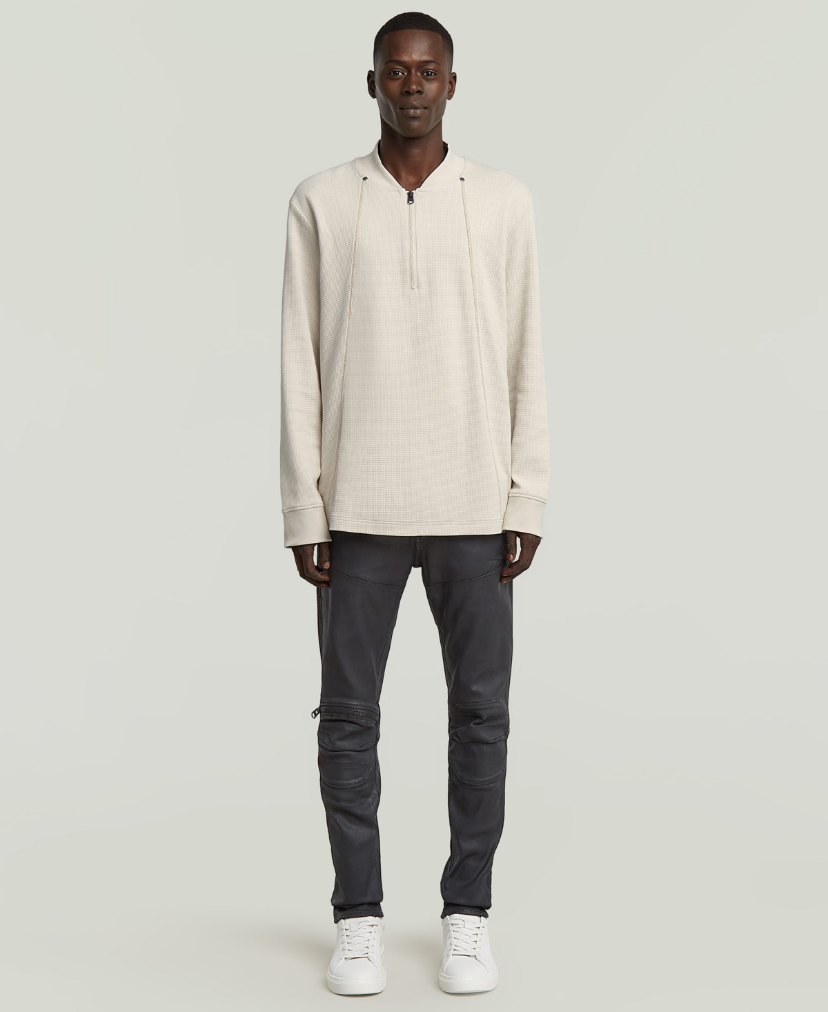 G-star Raw Men's Tweeter A-line Half Zip Sweater In White