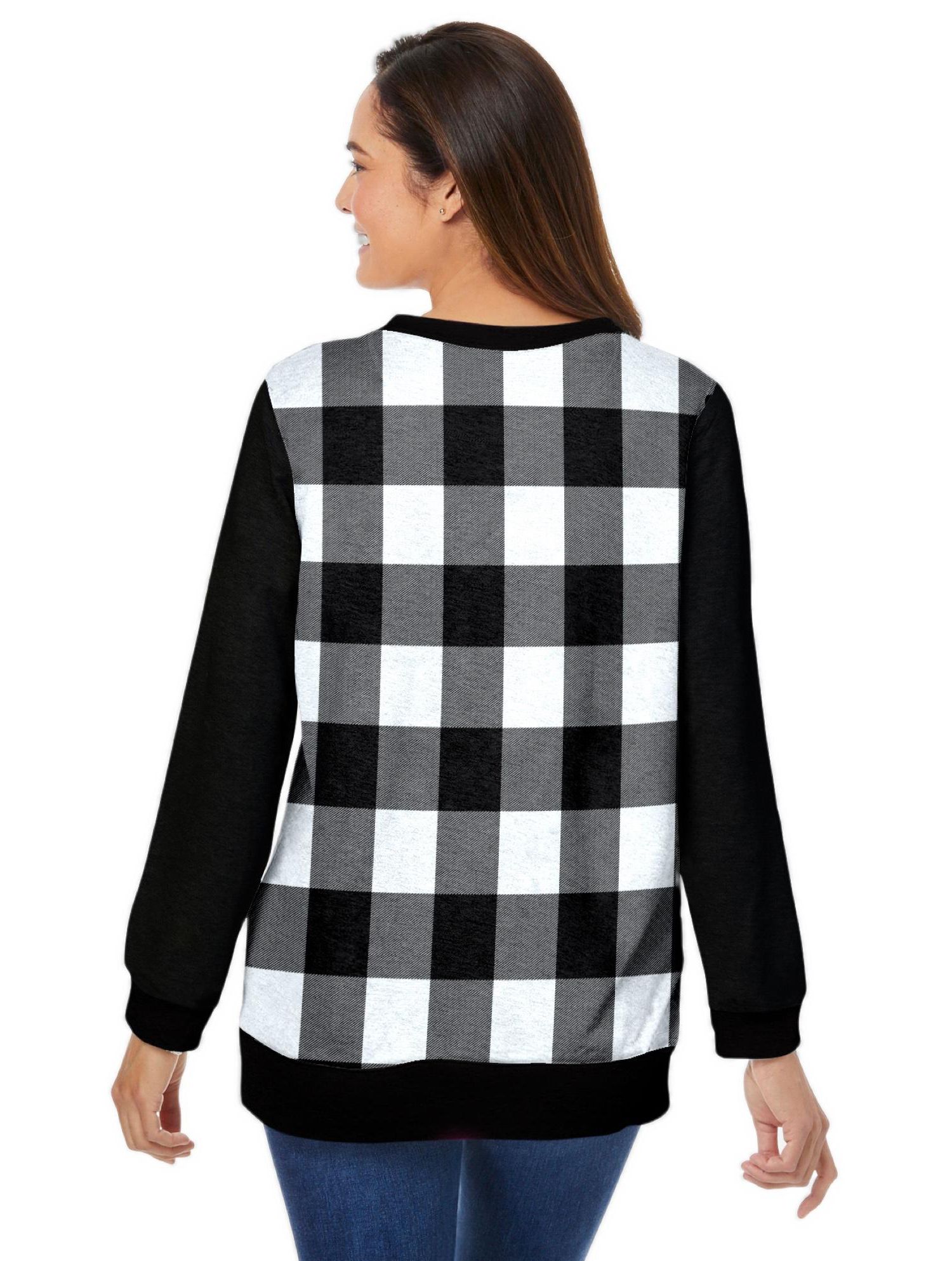 Plus Size Within Printed Sweatshirt