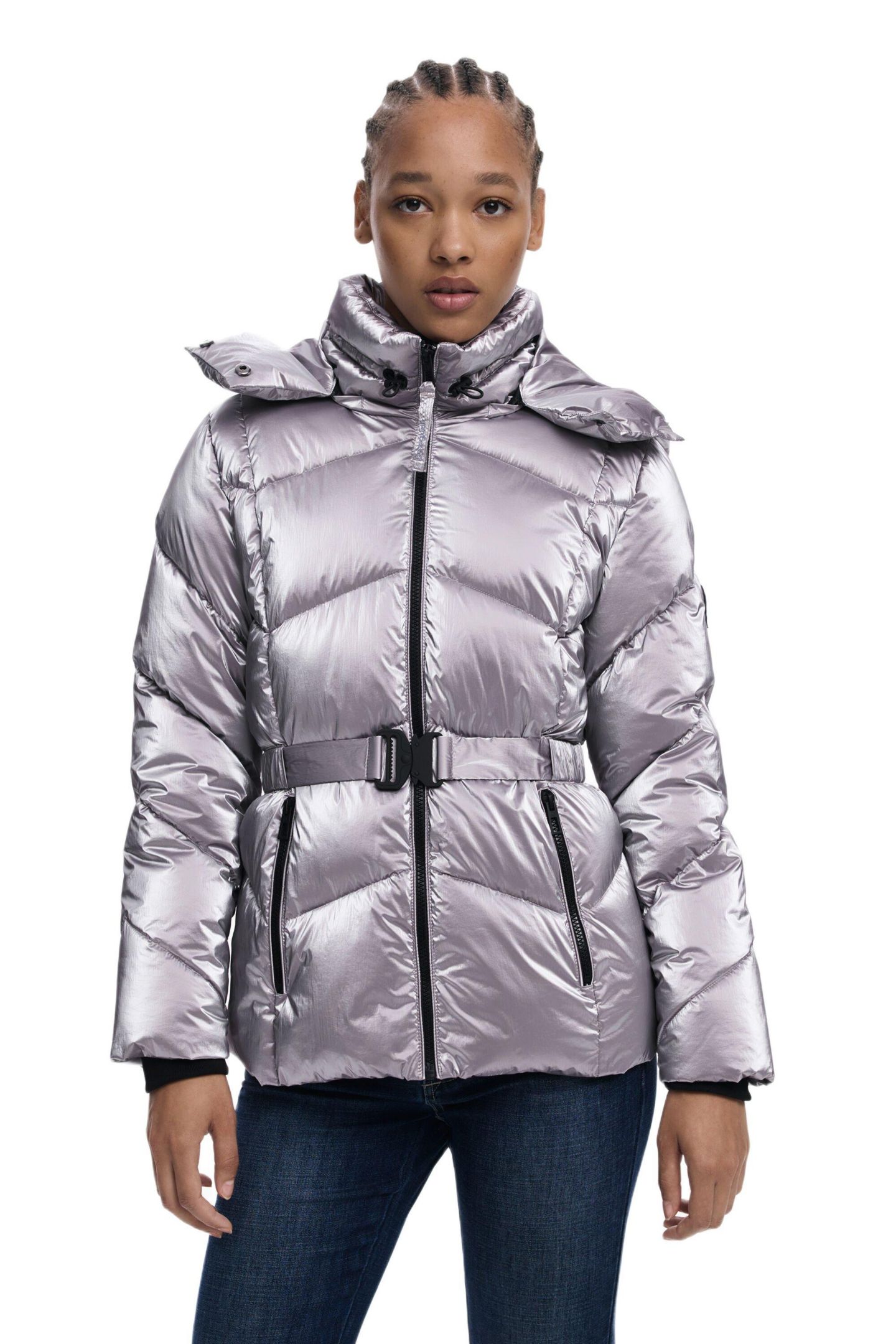 Женское пальто Desigual Metallic quilted — фото 1