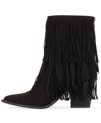 Women's Leonie Fringe Booties, Macy's Exclusive