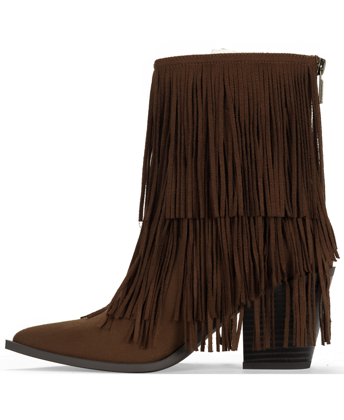 Wild Pair Women's Leonie Fringe Booties, Macy's Exclusive In Brown