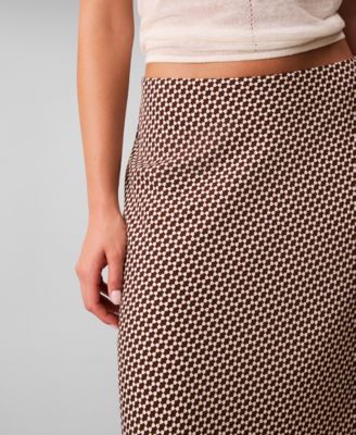 Women's Printed Midi Slip Skirt