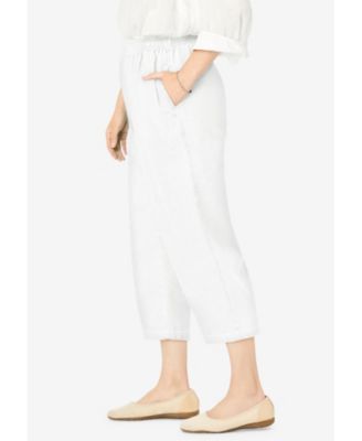 Women's Within 7-Day Elastic-Waist Pull-On Cotton Denim Capri Jeans