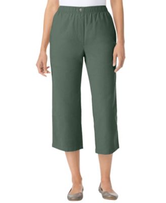 Women's Within 7-Day Elastic-Waist Pull-On Cotton Denim Capri Jeans