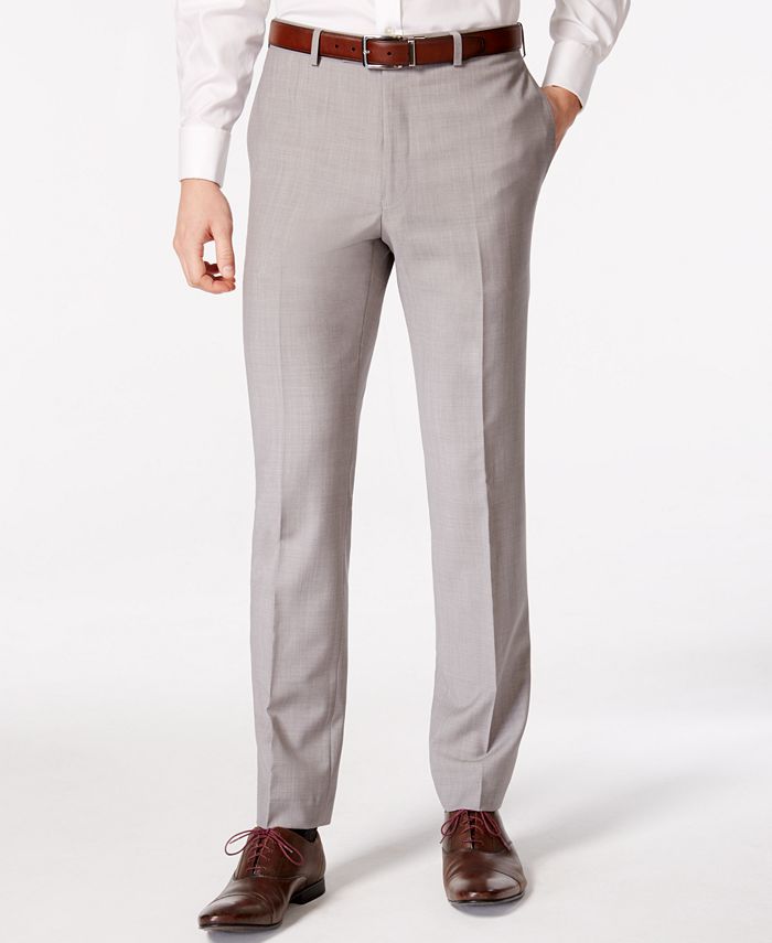 Calvin Klein Men's Solid Classic-Fit Suit Pants - Macy's