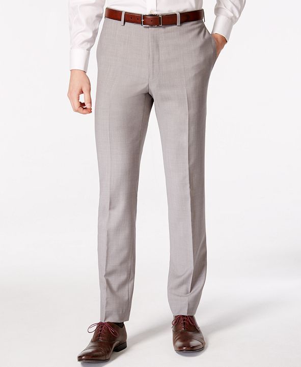 Calvin Klein Men's Solid Classic-Fit Suit Pants & Reviews - Pants - Men ...