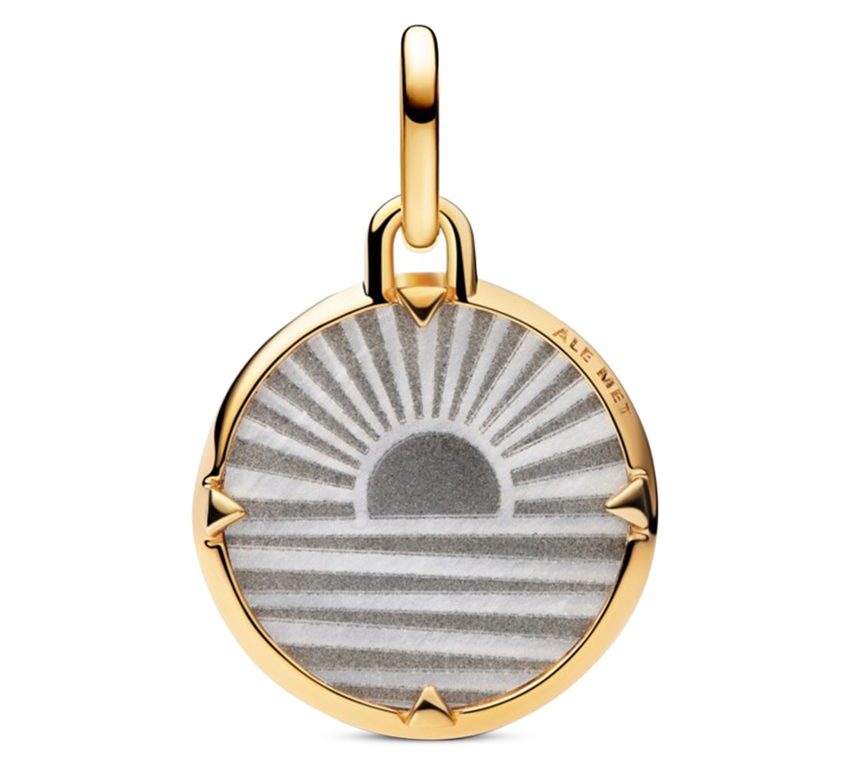 Pandora Sunrise Medallion Charms In Gray