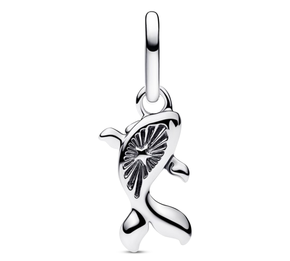 Pandora Red Murano Glass Koi Fish Mini Dangle Charms In White