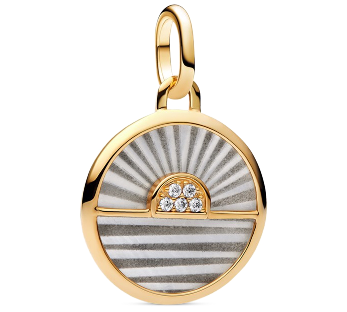 Pandora Sunrise Medallion Charms In Gray