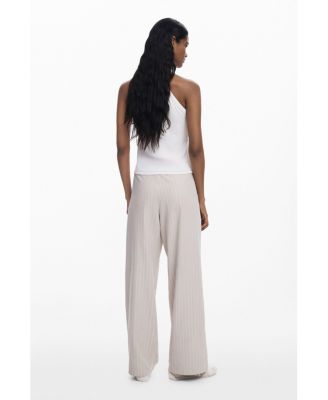 Women's Pleated trousers with waistband