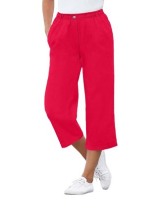 Women's Within 7-Day Elastic-Waist Pull-On Cotton Denim Capri Jeans