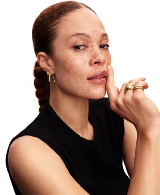 Twisted Triangle Large Hoop Earrings