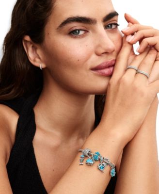 Turquoise Fishbone Dangle Charms