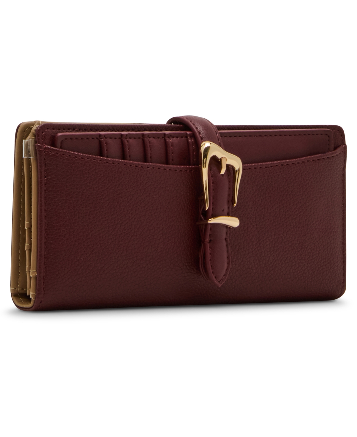 Anne Klein 2 Piece Gift Set With Sculpted Buckle Wallet And Removeable Card Organizer In Red