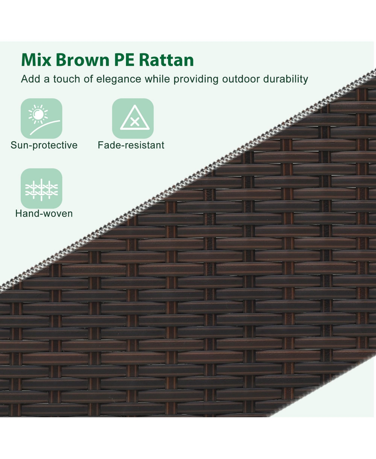 Gymax 3 Pieces Patio Bar Set Pe Wicker Outdoor Bar Table & Stools Set w/ Removable Cushions