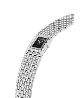 Women's Manchette Silver-Tone Stainless Steel Bracelet Watch, 25.7mm