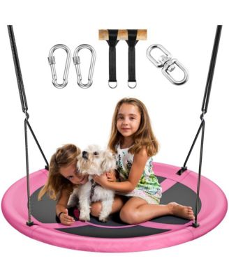 43" Saucer Swing (Kids & Adults): 700lbs Capacity, Waterproof, Adjustable Hanging Straps – Backyard/Indoor/Outdoor.