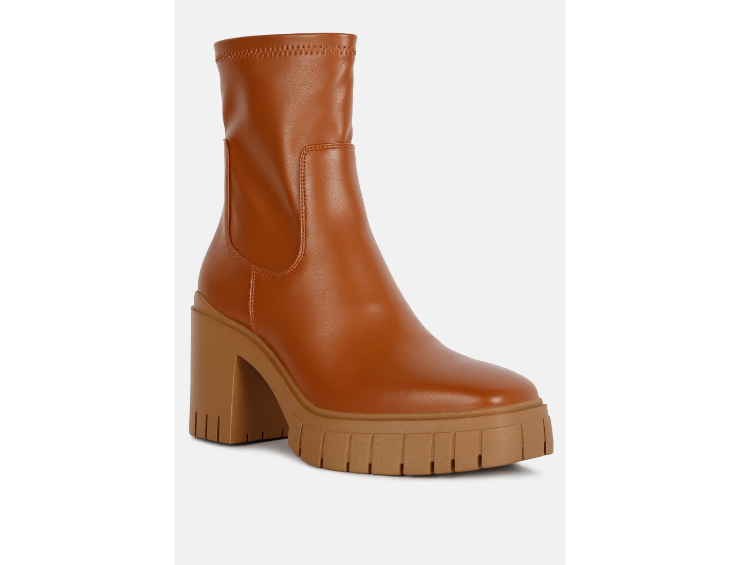 Женские ботинки London Rag Kokum Faux Leather Platform Ankle, цвет: Бежевый / Хаки — фото 19