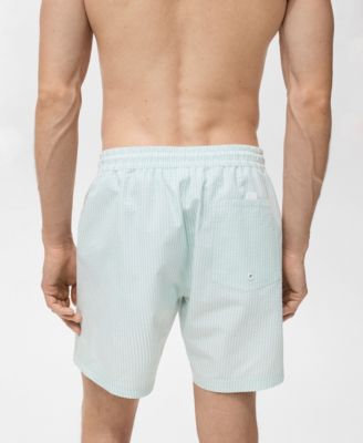 Men's Seersucker Swimming Trunks