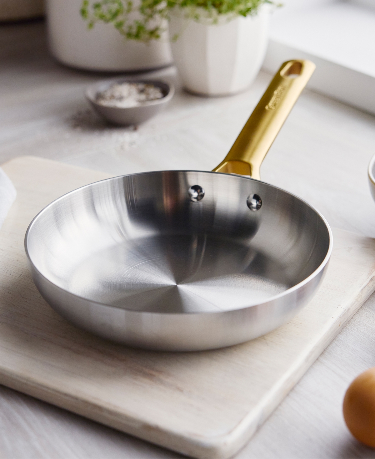 Greenpan Reserve Stainless Steel 8-inch Frying Pan In Silver