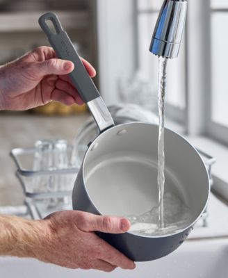 Bobby Flay Ceramic Nonstick 1.6-Quart Saucepan with Lid