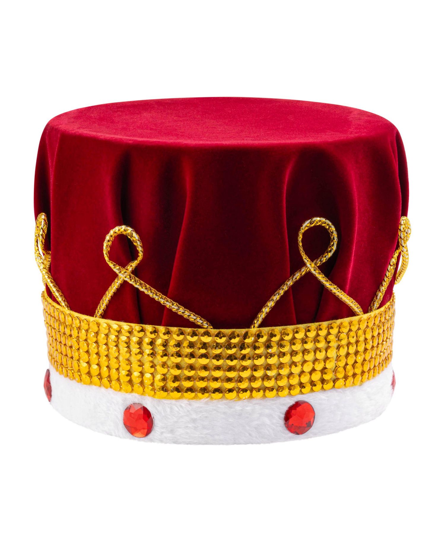 Red Velvet King Crown for Kids
