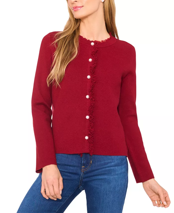 Women’s Fringe Long Sleeves Cardigan - thumbnail 10