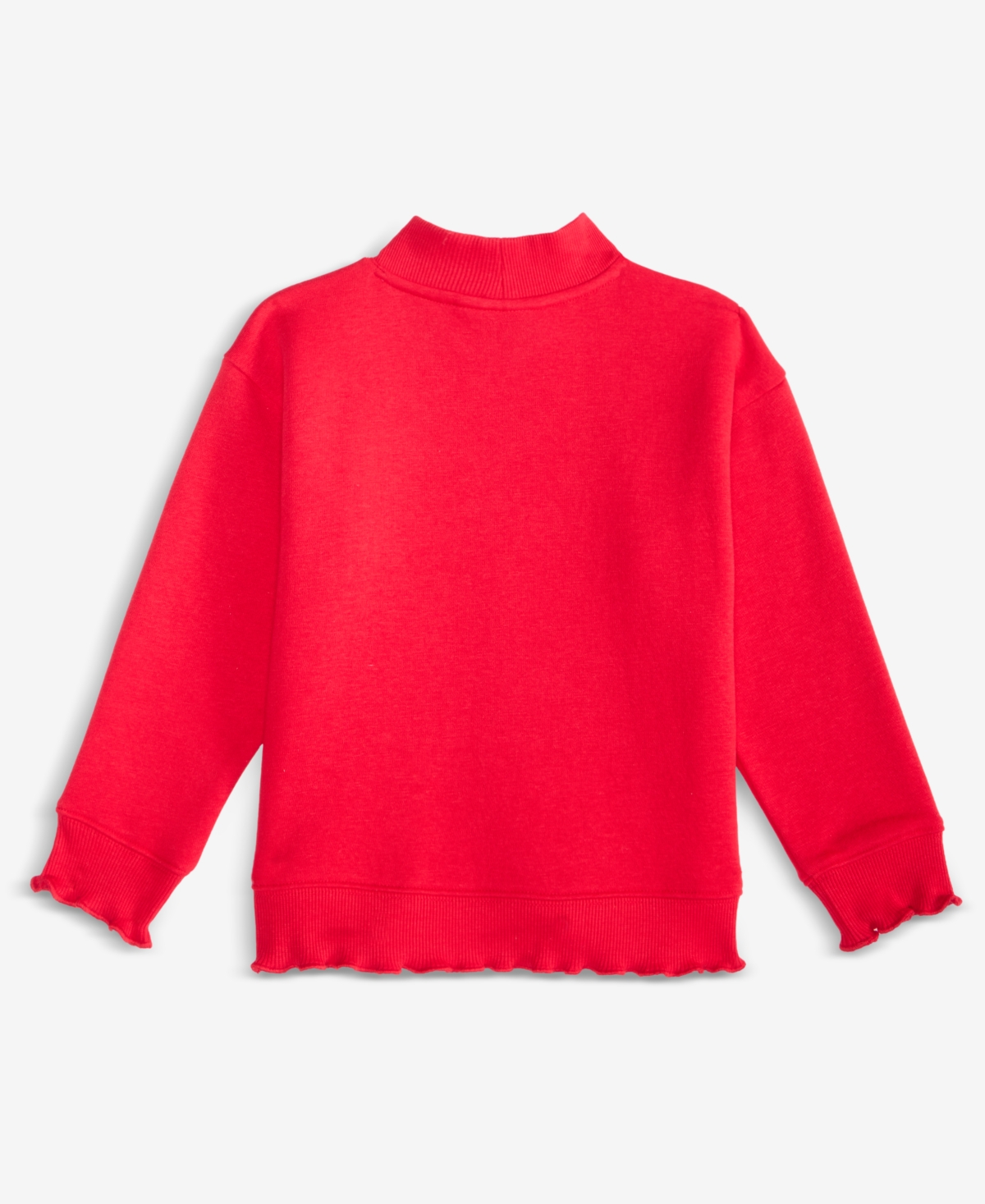 Epic Threads Girls Toddler 2t-4t Heart Mock Neck Sweatshirt, Macy's Exclusive In Red