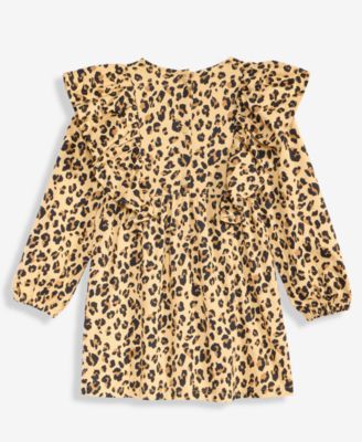 Girls' Toddler 2T-4T Leopard Print Ruffle Dress, Macy's Exclusive