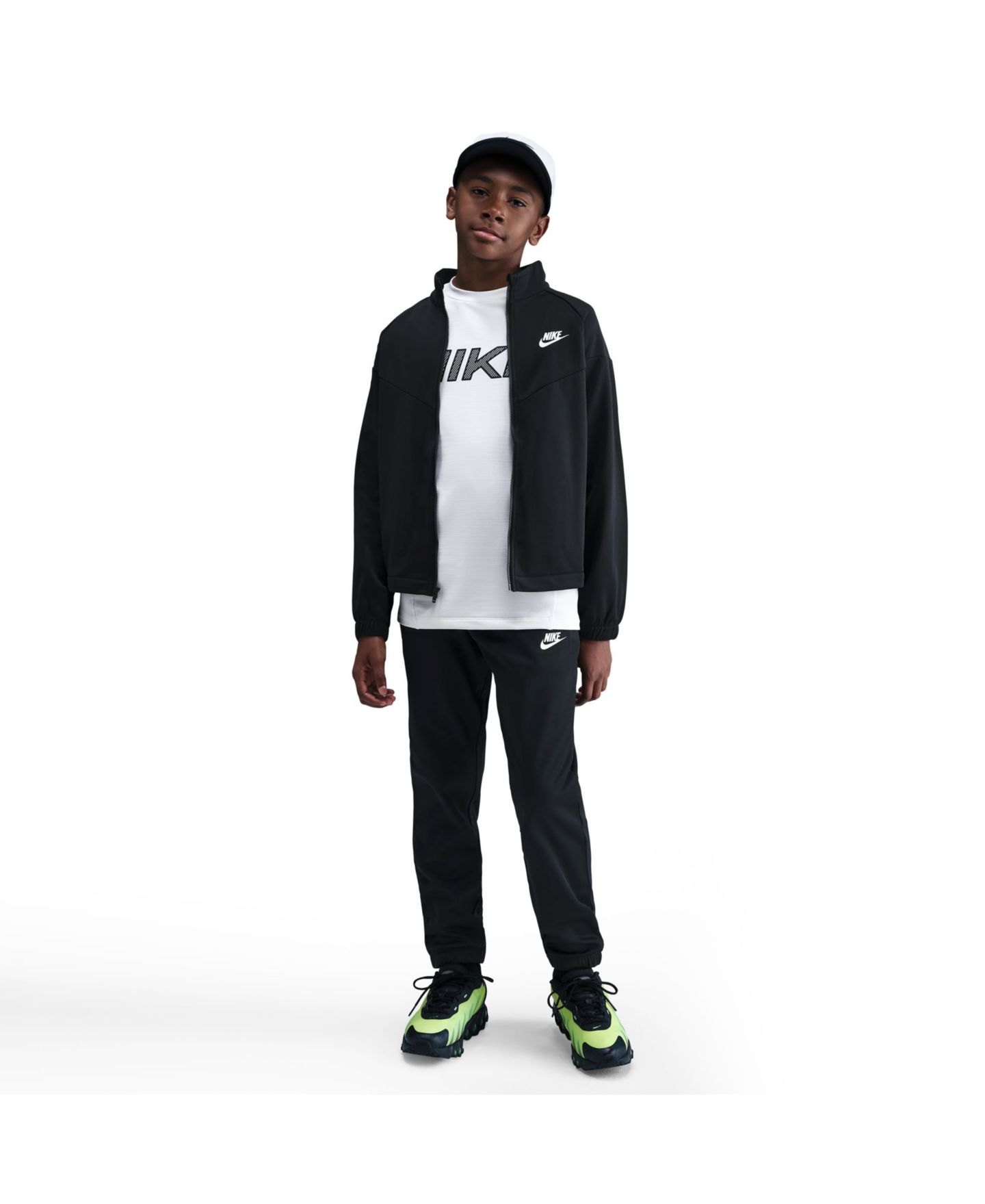 Детский комплект Nike Sportswear Dri-FIT: куртка и брюки, цвет: Чёрный — фото 1