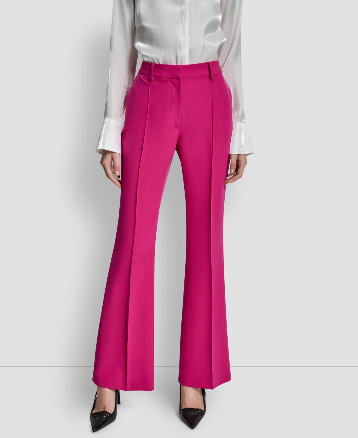 Dkny Pintuck Fit and Flare Pants