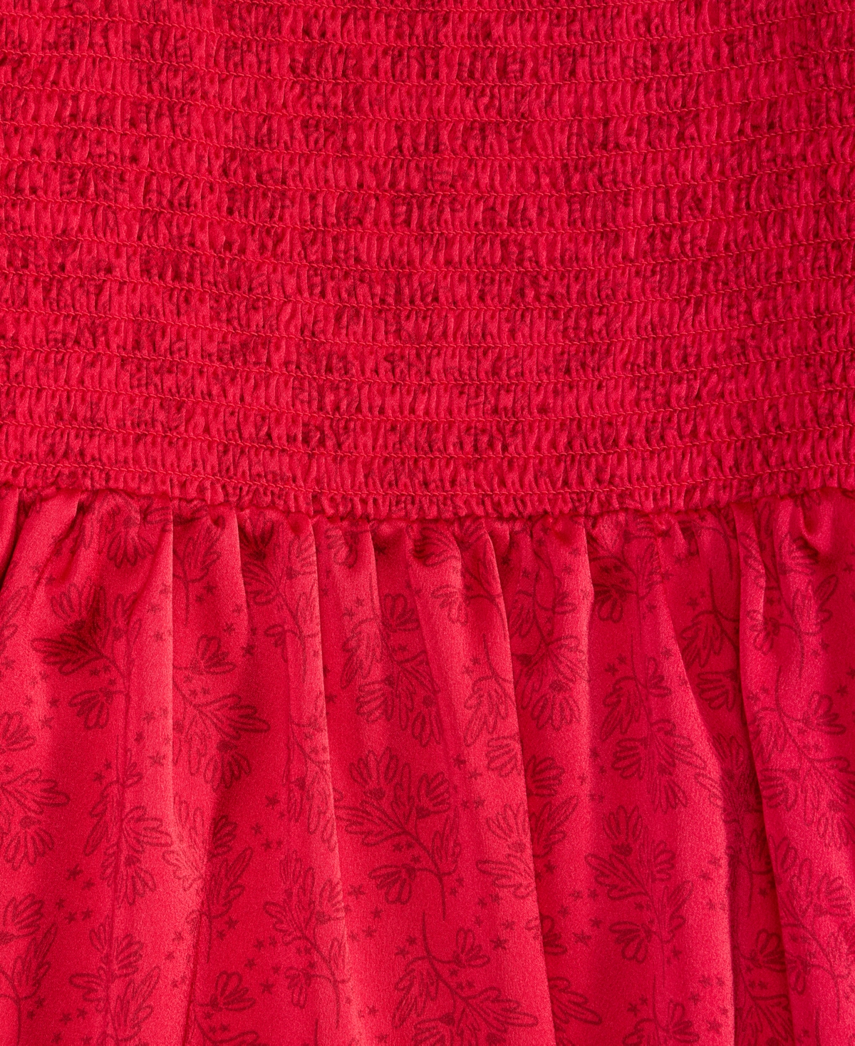 Epic Threads Girls 5-20 Smocked Satin Long-sleeve Dress, Macy's Exclusive In Red