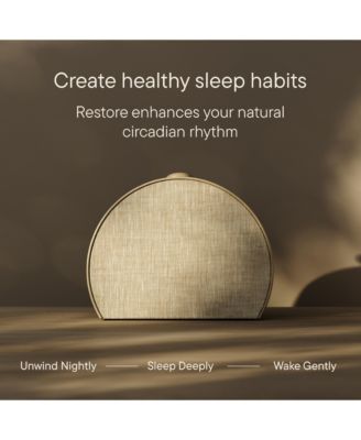 Restore 3 Sunrise Alarm Clock, Sound Machine, Smart Light (Greige) - White Noise, Screen-Free Sleep Routine