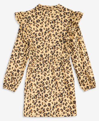 Girls' 5-20 Leopard Print Shirt Dress, Macy's Exclusive