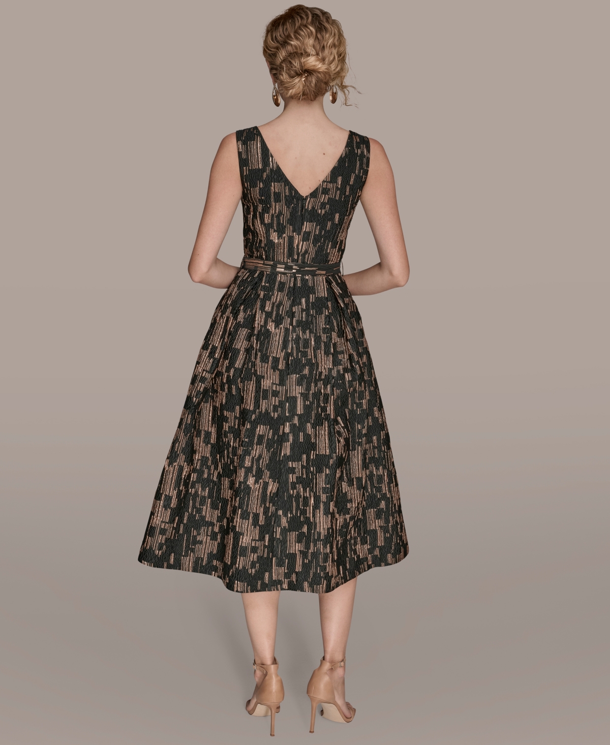 Donna Karan Women's Printed Fit And Flare Dress In Multi