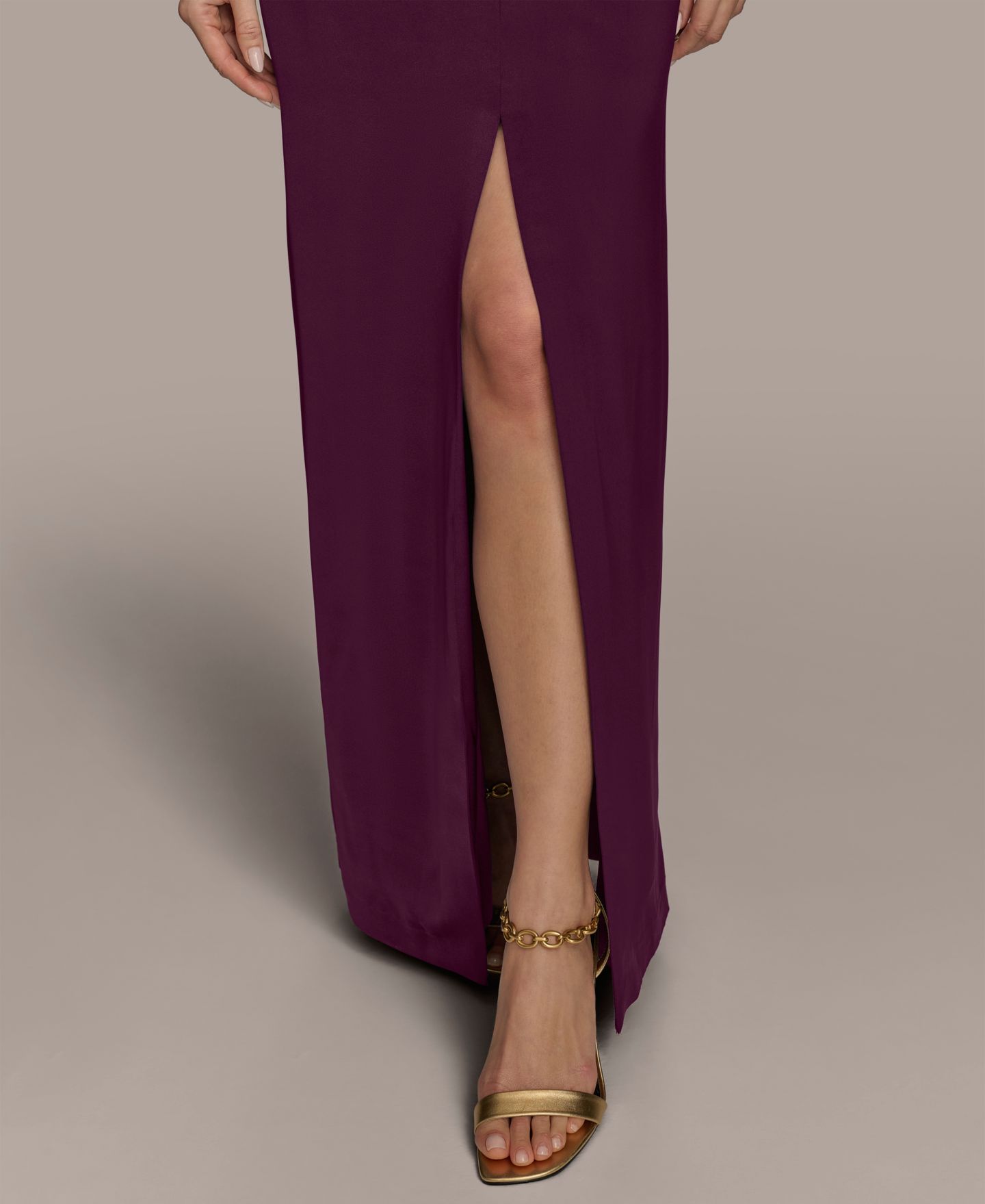 Женское платье Donna Karan New York V-Neck Sleeveless, цвет: Ягодный — фото 5