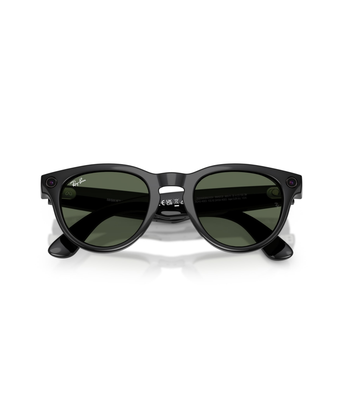 Ray Ban Unisex Ai Meta Gen2 Low Bridge Fit Headliner Sunglasses, Rw4013f In Black