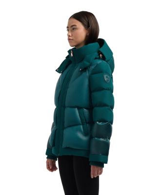 Women's Vega Mixed Media Puffer Jacket with Removable Hood
