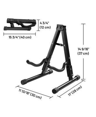 6 Pcs Folding Guitar Stand Floor A-Frame w/ Foam Arms Instrument Display Universal for Acoustic Electric Bass