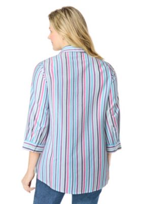 Plus Size Within Perfect Three Quarter Sleeve Shirt