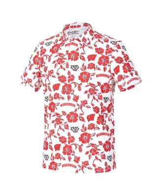 Men's White Wisconsin Badgers Pua Performance Polo Shirt